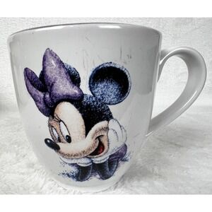 Disney Store Minnie Mouse Jumbo Coffee Mug Violet inside Purple Dress Bow